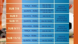 Escolinha de Futsal 2025 - Confira cronograma de treinos