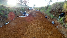 Morro da Cleuza - Sebastião Galdino recebe Obras de Calçamento